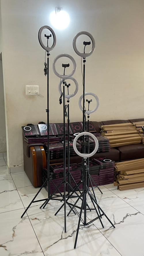 6ft Tripod Stand with 10-Inch LED Ring Light &amp; Mobile Holder