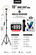 10” Ring Light Tripod + Wireless Microphone | Creator Combo